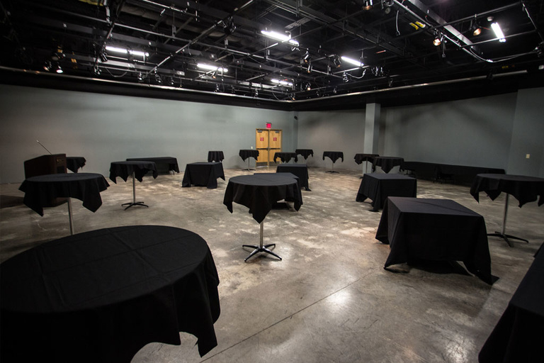 black box theater round table layout