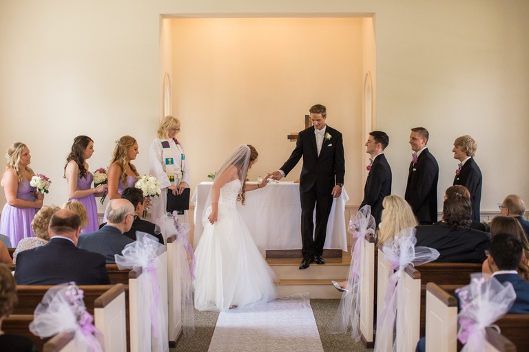 wedding inside chapel