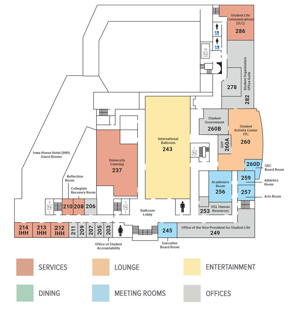 floor map of second floor of imu building