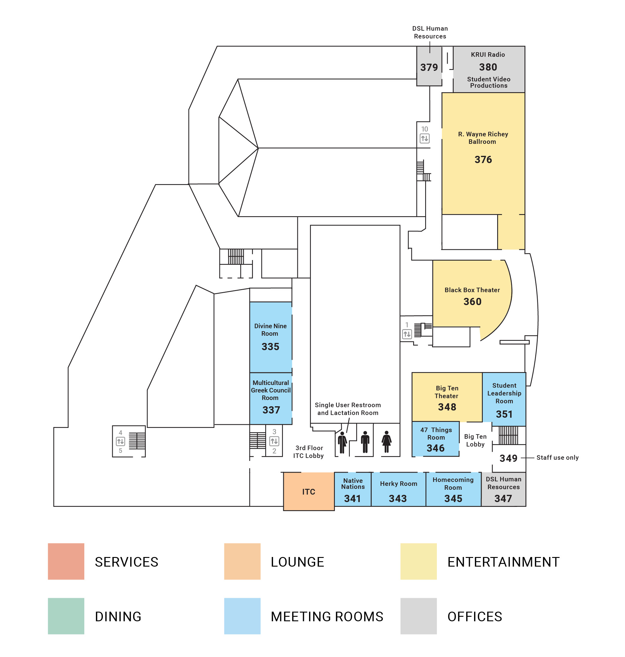 Map of third floor IMU