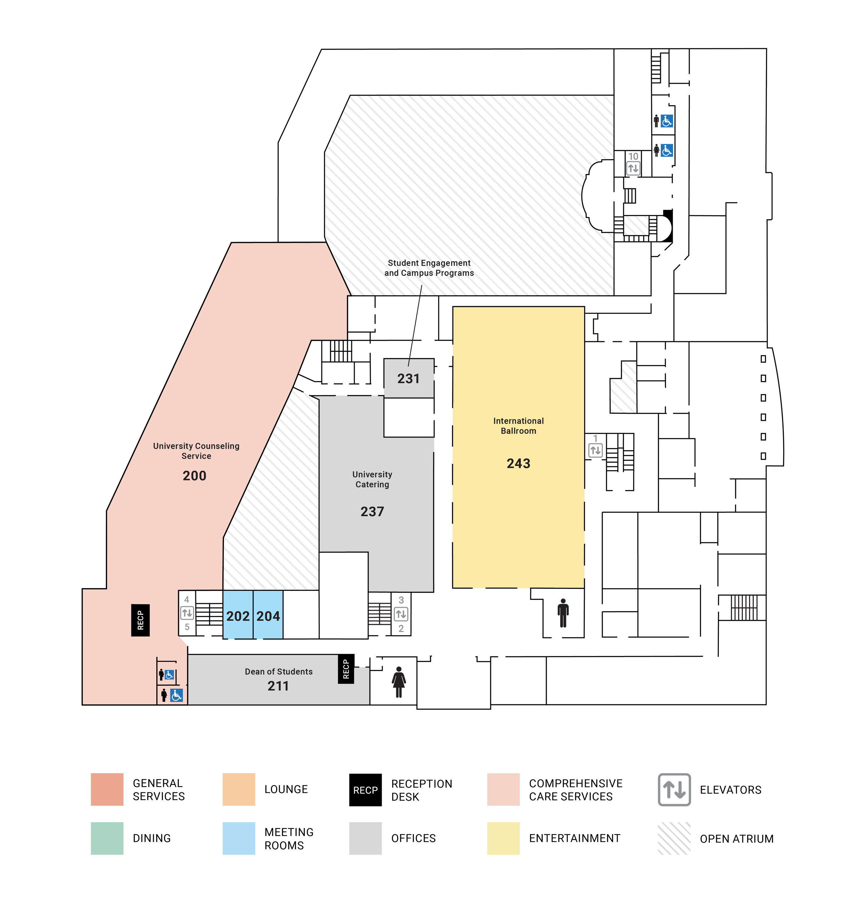 map of second floor imu