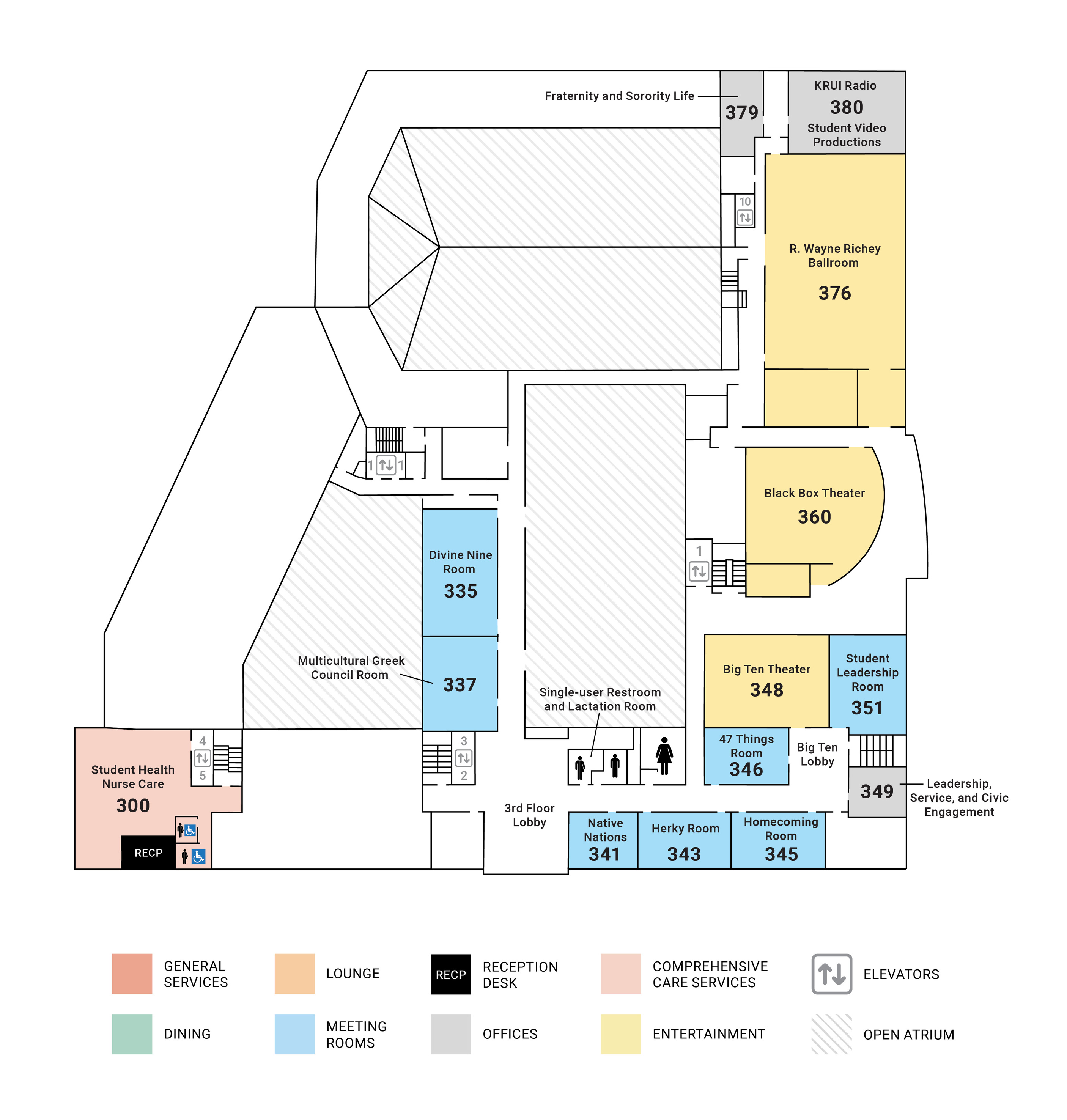 Map of third floor IMU