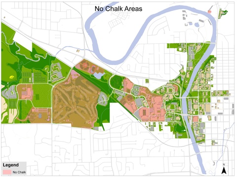 chalking map of the university of iowa