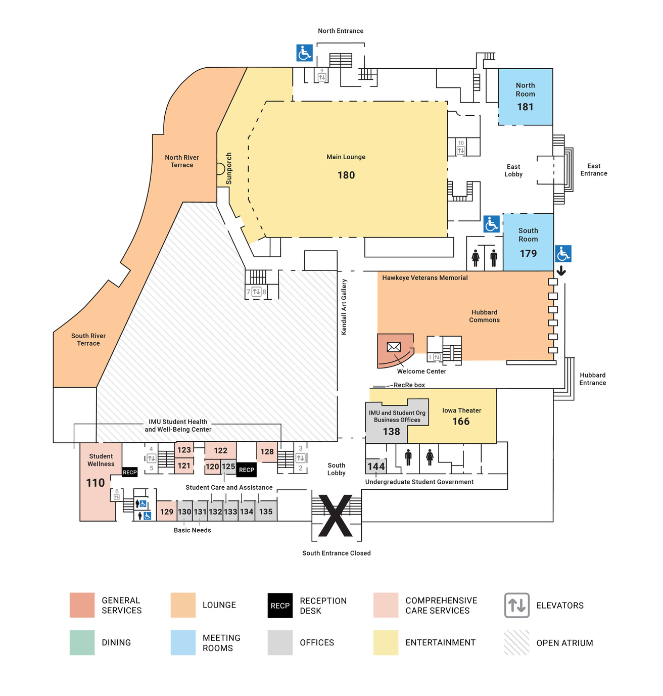 image of a map of the IMU First Floor
