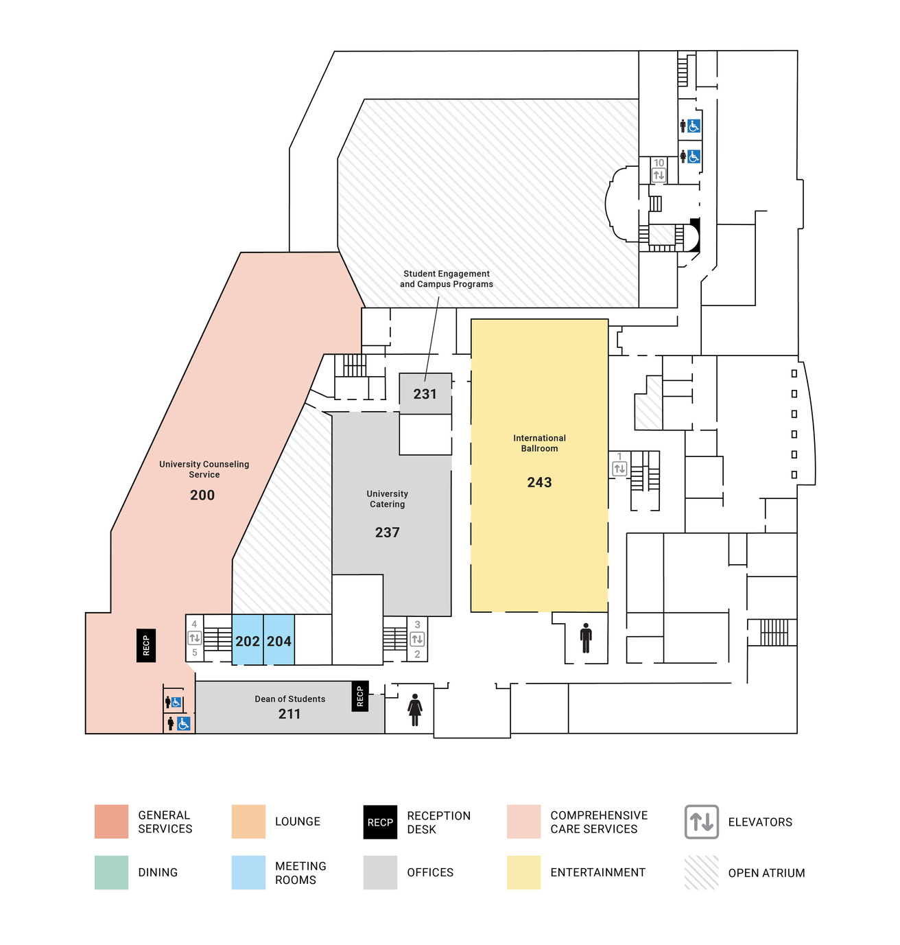image of a map of the IMU Second Floor