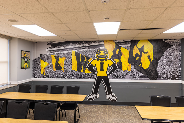 iowa mural with herky in classroom