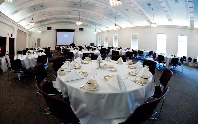 ballroom with tables