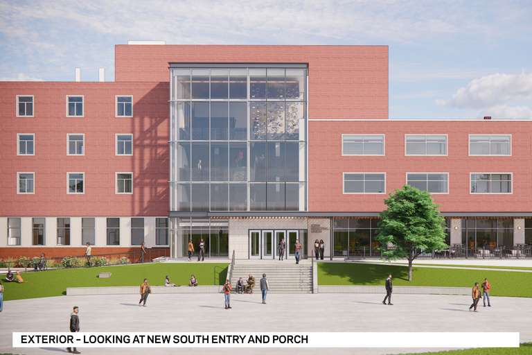 exterior of imu with new south entry