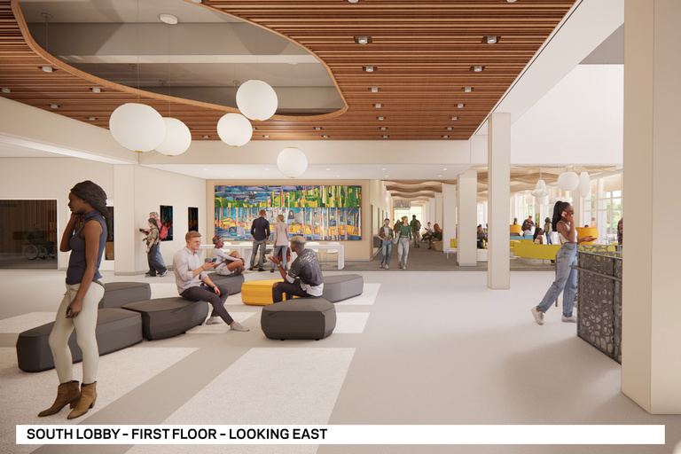 south lobby on first floor