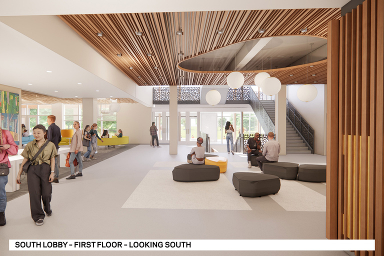 south lobby on first floor