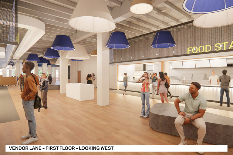 vendor lane of imu on first floor