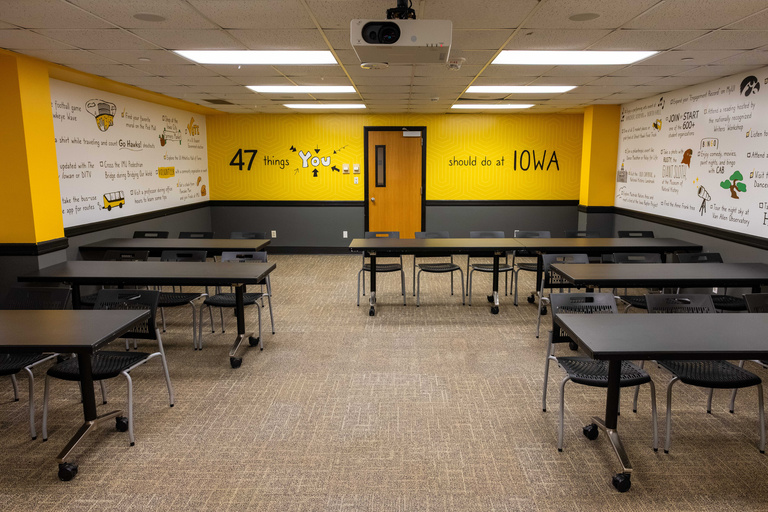 interior room with tables in the IMU