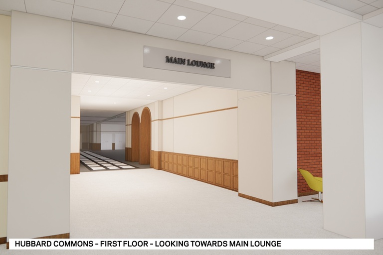 Hubbard Commons space opening up to the Main Lounge.