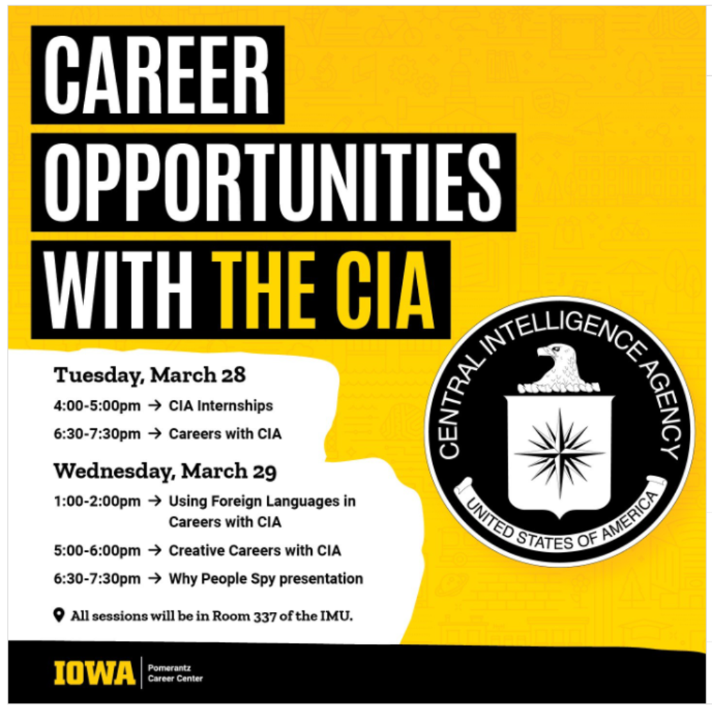 Information Session - Careers with the Central Intelligence Agency promotional image