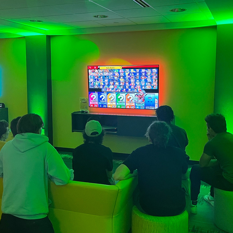students playing mario kart