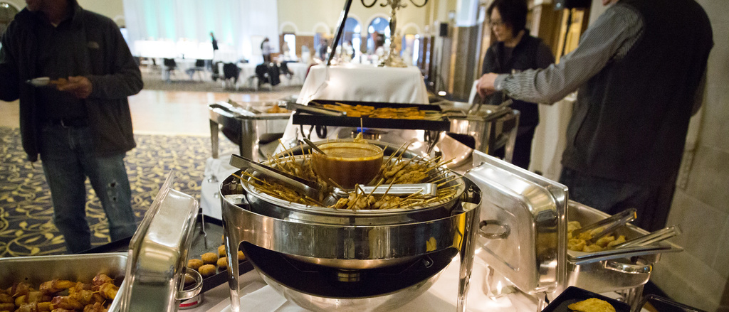 catering buffet style food on table