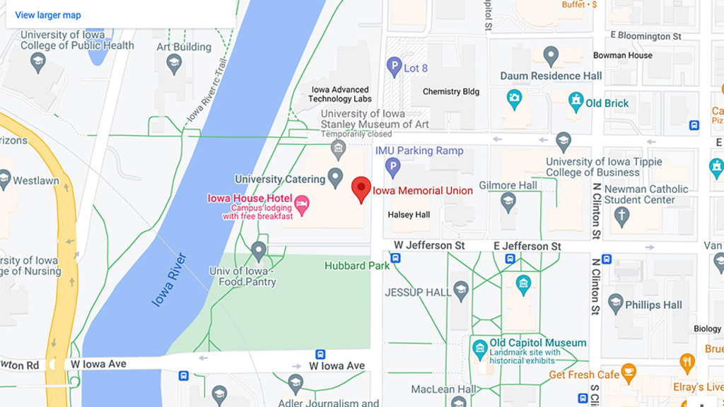google map of iowa city