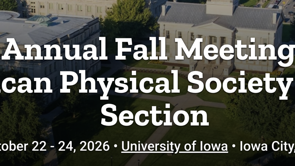 American Physical Society Prairie Section Meeting PSAPS 2026 promotional image