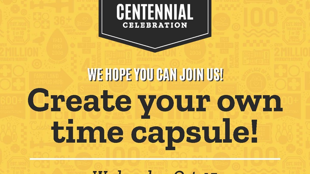 IMU Centennial Time Capsule promotional image