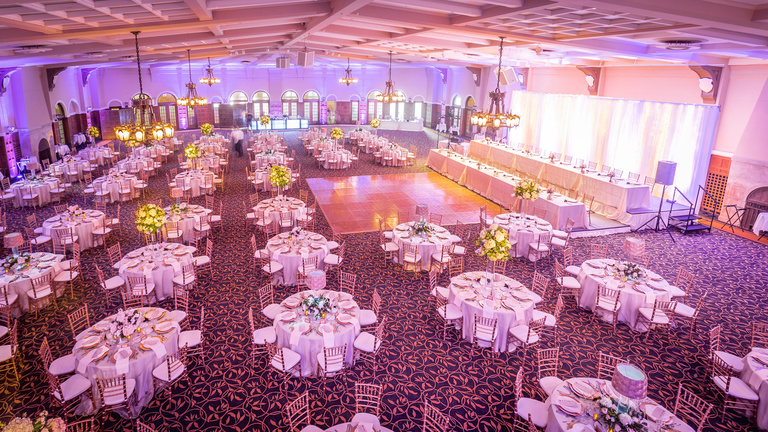 wedding table setup in the imu lounge