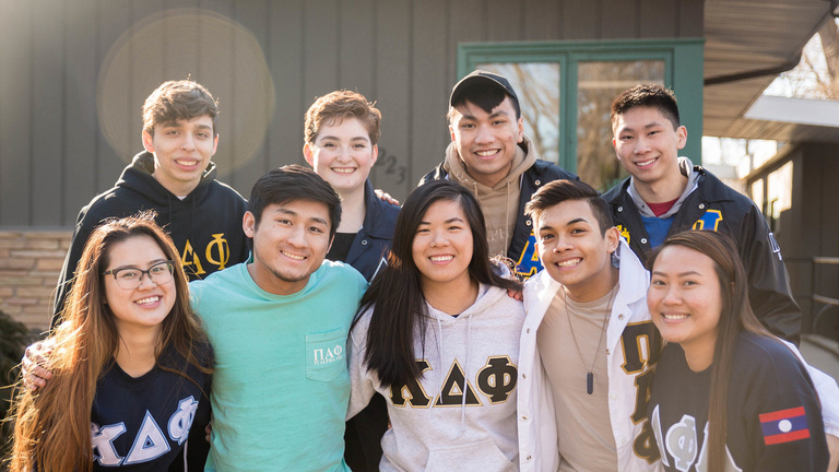 group of students standing together